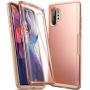 YOUMAKER Case for Galaxy Note 10 Plus, Built-in Screen Protector Work with Fingerprint ID Heavy Duty Full Body Shockproof Cover for Samsung Galaxy Note 10 Plus 6.8 Inch - Rose Gold/Pink