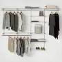Rubbermaid Configurations Custom Closet Deluxe Kit, White, 4 to 8 Foot, FG3H8900WHT