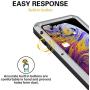 Casa Alloy Aluminum Metal Case for iPhone Xr, Hybrid [Built in Screen Protector] Full Body Shockproof Dustproof Waterproof Military Heavy Duty Screw Cover for Apple iPhone Xr 6.1 2018 (Silver)