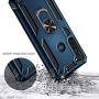 E-Began Case for Motorola Moto G Stylus (2020) with Tempered Glass Screen Protector, Metal Magnetic Ring Holder, Full-Body Protective Military Armor Phone Cover Case -Navy Blue