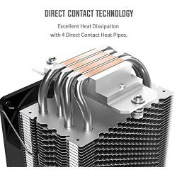 ID-COOLING SE-914-XT-Basic CPU Cooler 126mm Height AM4 CPU Cooler 4 Heatpipes CPU Air Cooler 92mm PWM Fan Air Cooling for Intel/AMD