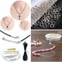 EuTengHao Jewelry Making Supplies Kit Jewelry Repair Tool Set with Jewelry Pliers Beading Wires Open Jump Ring Lobster Clasps Necklace Cord Ribbon Ends Jewelry Findings Making for Jewelry DIY Supplies