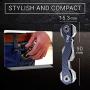Clips Smart Compact Key Holder Keychain - Made of Carbon Fiber & Stainless Steel- Pocket Organizer Up to 38 Keys- Lightweight, Strong Includes Bottle Opener, Carabiner & More