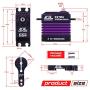 AGFRC 55KG Digital Steering Servo High Torque Programmable Full Metal Gear Brushless Servo for 1/8 1/10 RC Models, Control Angle 180° (A86BHM(Purple)&AGF-SPV2) AGFRC 55KG Digital Steering Servo High Torque Programmable Full Metal Gear Brushless Servo for 1/8 1/10 RC Models, Control Angle 180° (A86BHM(Purple)&AGF-SPV2)