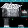 8 High Pressure Rainfall Shower Head / Handheld Shower Combo with 11 Extension Arm, Height/Angle Adjustable, Stainless Steel Bath Shower Head with Holder, 1.5M Hose, Chrome, 4 Hooks 8 High Pressure Rainfall Shower Head / Handheld Shower Combo with 11 Extension Arm, Height/Angle Adjustable, Stainless Steel Bath Shower Head with Holder, 1.5M Hose, Chrome, 4 Hooks
