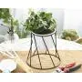 Planter Pot Indoor, Flowerplus 4.33 Inch White Ceramic Medium Succulent Cactus Flower Plant Round Bowl with Metal Stand Holder and Plants Sign for Indoors Outdoor Home Garden Kitchen Decor (Black) Planter Pot Indoor, Flowerplus 4.33 Inch White Ceramic Medium Succulent Cactus Flower Plant Round Bowl with Metal Stand Holder and Plants Sign for Indoors Outdoor Home Garden Kitchen Decor (Black)