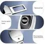 Seat Belt Extender, Metal Eat Belt Extender Suitable for Most Models, with Car Logo Plating Mirror Seat Belt Buckle (Cadillac)