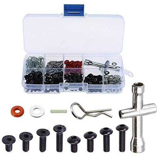 240Pcs RC Screw Kit Repair Tool Sets Hardware Fastener for 1/10 RC Model Car DIY Parts Replacement