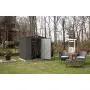 Arrow 6 x 5 EZEE Galvanized Steel Low Gable Shed Charcoal, Storage Shed with Peak Style Roof Arrow 6 x 5 EZEE Galvanized Steel Low Gable Shed Charcoal, Storage Shed with Peak Style Roof