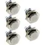 ESUPPORT Car 16mm Raised Top Momentary Stainless Metal Push Button Switch Pack of 5