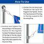 4 Pieces Flag Pole Rings Aluminum Alloy Mounting Rings 360 Degree Rotating Flagpole Anti Wrap Flag Pole with Clip Hook for 1 Inch Diameter Flag Pole (Silver)
