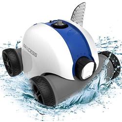 PAXCESS Cordless Automatic Pool Cleaner, Robotic Pool Cleaner with 5000mAh Rechargeable Battery, 90 Mins Working Time, IPX8 Waterproof, Lightweight, Good for Cleaning In-Ground/Above Ground Pool