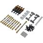lahomia 1/16 RC Spare Metal Kit Gasket for WPL C24 JJRC Military Truck Crawler Car Trucks DIY Accessory - Golden