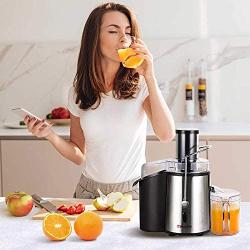 Mueller Austria Juicer Ultra 1100W Power, Easy Clean Extractor Press Centrifugal Juicing Machine, Wide 3'' Feed Chute for Whole Fruit Vegetable, Anti-drip, High Quality, Large, Silver