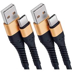 Short USB Type C Cable Fast Charging 1Ft,ICSEIO 2Pack 1Foot USB A 2.0 to USB-C Fast Charger Cord Compatible Samsung Galaxy S20 S10 S9 S8 Note 10 9 8,Moto Z,LG V30 V20 G5,USB C Devices