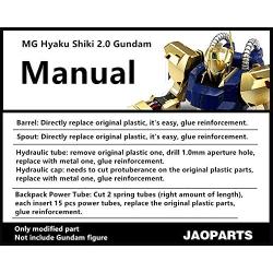 Hobby Modeling Metal Modified Parts Set for Bandai MG 1/100 MSN-100 Hyaku Shiki Gundam