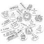 44pcs Mix Inspiration Words Charms Craft Supplies Beads Charms Pendants for Jewelry Making Crafting Findings Accessory for DIY Necklace Bracelet (M521)