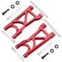 Hobbypark Aluminum Suspension Arms Set (Front & Rear) for Arrma 1/10 Granite 4X4, Big Rock, Senton, Replacement of AR330443 AR330516 Option Parts (Red)
