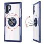 Galaxy Note 10+ Plus/Pro/5G Case,WATACHE Crystal Clear Carbon Fiber Design Armor Protective Case with 360 Degree Rotation Finger Ring Grip Holder Kickstand for Galaxy Note 10+/Plus,Blue