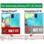 Samsung Galaxy A71 4G Screen Protector Folmeikat 360 Degree Rotating Metal Ring Cover with Kickstand Protective Phone Case (NOT for Samsung A71 5G/5G UW) 6.7'' (Blue)