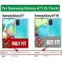 Samsung Galaxy A71 4G Screen Protector Folmeikat 360 Degree Rotating Metal Ring Cover with Kickstand Protective Phone Case (NOT for Samsung A71 5G/5G UW) 6.7'' (Blue)