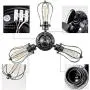 Vintage Ceiling Light Industrial Rotatable Semi-Flush Mount Ceiling Light Metal Lamp Fixtures Painted Finish; Moonkist (with 3 Light) (Silver) Vintage Ceiling Light Industrial Rotatable Semi-Flush Mount Ceiling Light Metal Lamp Fixtures Painted Finish; Moonkist (with 3 Light) (Silver)