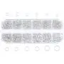 Pandahall Mixed Size 4-10mm Iron Open Jump Rings Silver Plated Unsoldered Round Ring Connectors for Chainmail Jewelry Bracelet Necklace Making