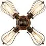 Vintage Ceiling Light Industrial Semi-Flush Mount Ceiling Light Metal Fixtures Painted Finish; Moonkist (with 4 Light) (Bronze) Vintage Ceiling Light Industrial Semi-Flush Mount Ceiling Light Metal Fixtures Painted Finish; Moonkist (with 4 Light) (Bronze)