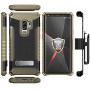 Beyond Cell Trishield Series Compatible with S9+ Case/Military Grade Rugged Cover + [Metal Kickstand] + [ Belt Clip Holster ] Compatible with Samsung Galaxy S9 Plus (2018) - Brown