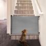 EasyBaby Products Indoor Outdoor Retractable Baby Gate, 33'' Tall, Extends up to 55'' Wide, Grey