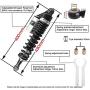 Mallofusa Motorcycle Pair Rear 400mm Shock Absorbers For Yamaha Suzuki ATV Scooters Street Bike White Golden
