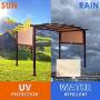 FANTASK Garden Gazebo, Patio Pavilion, Outdoor Party Pergola, Heavy Duty Grape Canopy, Metal Frame Grape Gazebo & Canopy Cover, Beach Sunshade Tent, Ideal for BBQ, Party, Beach and More