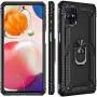 UNKNOK Galaxy A51 5G Case, [Not Fit A51 4G], [Military Grade ] 15ft Drop Tested Shockproof Protective, Metal Rotating Ring Kickstand Magnetic Support Cover for Samsung Galaxy A51 5G Phone (Black)