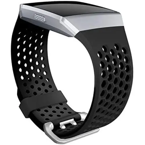 SKYLET Bands Compatible with Fitbit Ionic, Soft Silicone Breathable Replacement Wristband Compatible with Fitbit Ionic Smart Watch with Buckle (Black, Large) SKYLET Bands Compatible with Fitbit Ionic, Soft Silicone Breathable Replacement Wristband Compatible with Fitbit Ionic Smart Watch with Buckle (Black, Large)