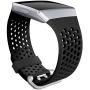 SKYLET Bands Compatible with Fitbit Ionic, Soft Silicone Breathable Replacement Wristband Compatible with Fitbit Ionic Smart Watch with Buckle (Black, Large)