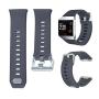 KingAcc Compatible Replacement Bands for Fitbit Ionic, Soft Silicone Fitbit Ionic Band with Metal Buckle Fitness Wristband Strap Women Men (1-Pack, Dark Gray, Large)