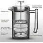 Veken French Press Double-Wall 18/10 Stainless Steel Coffee & Tea Maker, Multi-Screen System, 2 Extra Filters Included, Rust-Free, Dishwasher Safe, (1L), Black Veken French Press Double-Wall 18/10 Stainless Steel Coffee & Tea Maker, Multi-Screen System, 2 Extra Filters Included, Rust-Free, Dishwasher Safe, (1L), Black