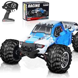 RC Cars, 45KM/H+ High Speed Remote Control Car for Adults 1/12 4WD IPX5 Waterproof All Terrains Off Road Monster Trucks 2.4GHz Hobby Toys with Brushed Motor and 7.4V Large Battery Pack