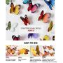 Eoorau 80PCS Butterfly Wall Decals - 3D Butterflies Decor for Wall Removable Mural Stickers Home Decoration Kids Room Bedroom Decor