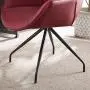 Volans Modern Mid Back Faux Leather Upholstery Home Office Chair with Armrest, No Casters in Black Metal Legs Desk Chair, Matte Burgundy Volans Modern Mid Back Faux Leather Upholstery Home Office Chair with Armrest, No Casters in Black Metal Legs Desk Chair, Matte Burgundy