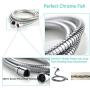 TRIPHIL Kink-free Shower Hoses Extra-long for Handheld Showerhead Hose Replacement Flexible Metal Shower Tube Extension Anti-twist 2 Brass Connectors Stainless Steel Sleeve Chrome 79 Inches