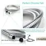 TRIPHIL Kink-free Shower Hoses Extra-long for Handheld Showerhead Hose Replacement Flexible Metal Shower Tube Extension Anti-twist 2 Brass Connectors Stainless Steel Sleeve Chrome 79 Inches TRIPHIL Kink-free Shower Hoses Extra-long for Handheld Showerhead Hose Replacement Flexible Metal Shower Tube Extension Anti-twist 2 Brass Connectors Stainless Steel Sleeve Chrome 79 Inches