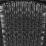 Flash Furniture Black Rattan Indoor-Outdoor Restaurant Stack Chair