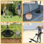 Esright Metal Detector for Adult, Gold Detector with Waterproof Sensitive Search Coil, All Metal, P/P & Disc Modes, 42-53 Inch Adjustable Height, Lightweight Metal Detector for Adults & Kids