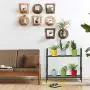 Indefree 2-Tier Metal Plant Stand - Multiple Flower Pot Holder Shelves Planter Rack Storage Organizer Display for Indoor Outdoor Garden Balcony