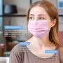 Pink Face Mask, Pink Disposable Face Mask, Disposable Masks Pink, Daily Protection Mask with Filter Layer and Knitted Earloops Pink Face Masks (Pack of 50)