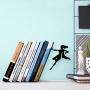 Artori Design Book Ends - Black Metal Superhero Bookend - Unique Gifts for Women - Cool Heroine Book Stopper - Book Holder for Girls - Feminist Gift - Supergal Book End - Metal Decor for Book Lovers