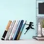 Artori Design Book Ends - Black Metal Superhero Bookend - Unique Gifts for Women - Cool Heroine Book Stopper - Book Holder for Girls - Feminist Gift - Supergal Book End - Metal Decor for Book Lovers