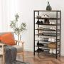 HOOBRO 8-Tier Shoe Rack, Large Capacity Shoe Shelf, Stable and Sturdy, Shoe Storage Organizer with Flat & Slant Adjustable Metal Shelves, for 21-28 Pairs of Shoes, Space Saver, Sturdy BF18XJ01