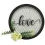 Parisloft Love Round Metal Wall Hanging Art Sign Word Love on Chicken Wire Round Framed and with Fabric Flower 12.2 x 12.2 x 1.4 Inches Black (Love) Parisloft Love Round Metal Wall Hanging Art Sign Word Love on Chicken Wire Round Framed and with Fabric Flower 12.2 x 12.2 x 1.4 Inches Black (Love)